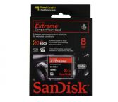 SANDISK EXTREME 8GB CF KART 400x up to 60Mbps